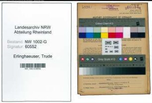 Entnazifizierung Trude Erlinghaeuser, geb. 09.09.1908 (Schneiderin)