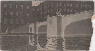 Schlossbrücke, Königsberg: Ansicht vom Fluss aus (von Inv. Nr. 2592)