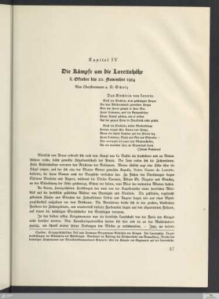 Kapitel IV. Die Kämpfe um die Lorettohöhe