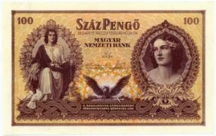 Geldschein, 100 Pengö, 24.2.1943