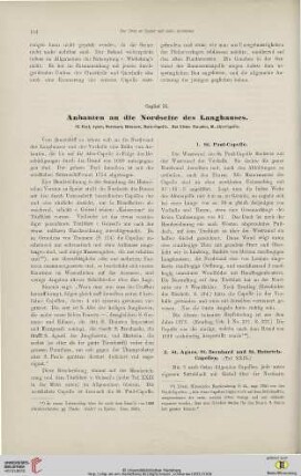 Capitel IX: Anbauten an die Nordseite des Langhauses