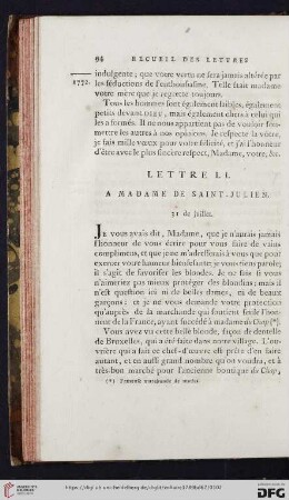 (Lettre LI - LX)