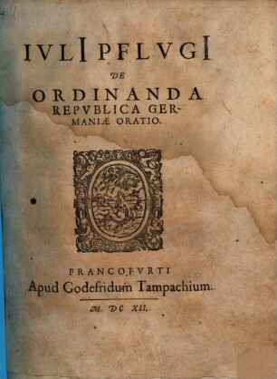 Ivli Pflvgi De Ordinanda Repvblica Germaniae Oratio