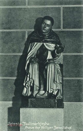 Leipzig: Paulinerkirche ; Statue des Heiligen Benedictus