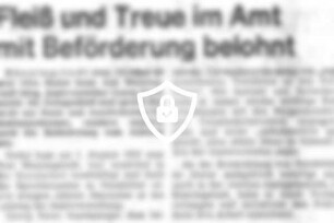 Fleiß und Treue im Amt mit Beförderung belohnt