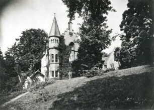 Mohorn-Herzogswalde (Kreis Freital). Schloss (um 1856). Gartenansicht