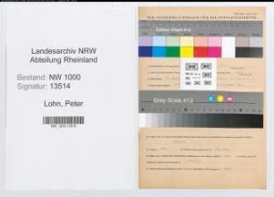 Entnazifizierung Peter Lohn, geb. 10.04.1913 (Postfacharbeiter)