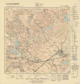 2460 (alte Nr.: 1064) Dramburg, Topographische Karte 1:25000 (4cm - Karte)