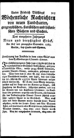 Neun und dreyßigstes Stück