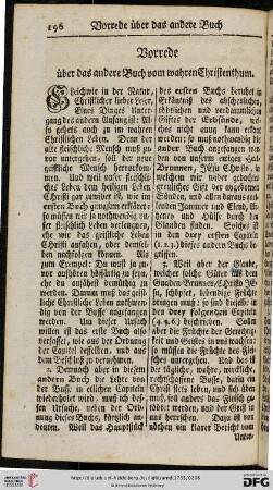 Vorrede über das erste Buch vom wahren Christenthum