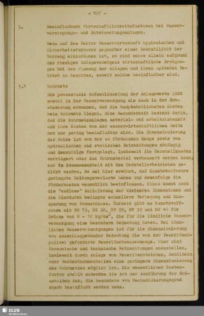 5. Beeinflußbare Wirtschaftlichkeitsfaktoren bei Wasserversorgungs- und Entwässerungsanlagen