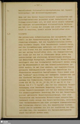 5. Beeinflußbare Wirtschaftlichkeitsfaktoren bei Wasserversorgungs- und Entwässerungsanlagen