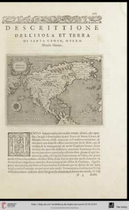 Descrittione dell‘ Isola et Terra di Santa Croce, overo Mondo Nuouo