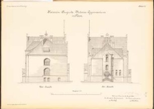 Kaiserin-Auguste-Viktoria-Gymnasium, Plön: West- und Ostansicht 1:100
