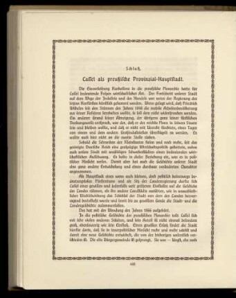 Schluß. Cassel als preußische Provinzial-Hauptstadt