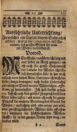 Georgii Riplæi, Canonici in England zu Bridlington, Chymische Schrifften : Darinnen von dem gebenedeyten Stein der Weisen und desselben kunstreichen Præparation gründlich gehandelt wird
