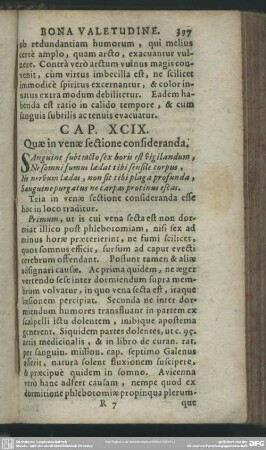 Cap. XCIX. Quae in venae sectione consideranda