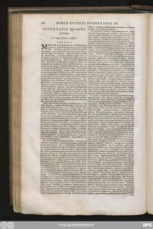 Dissertatio Quarta & Ultima.