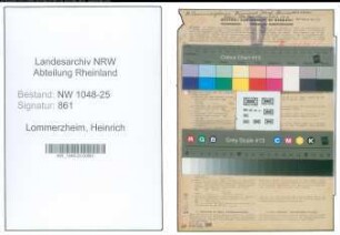 Entnazifizierung Heinrich Lommerzheim , geb. 12.04.1899 (Steuerberater)