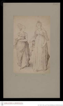 Zwei Frauen in eleganten Gewändern