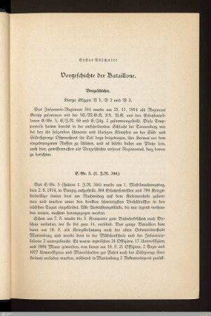 Erster Abschnitt: Vorgeschichte der Bataillone