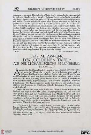 Das Altarwerk der "Goldenen Tafel" aus der Michaeliskirche in Lüneburg