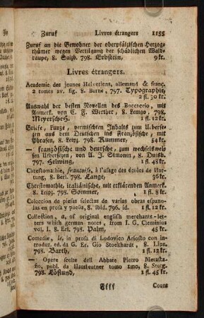 1155-1158, Livres étrangers.