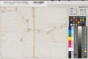 Berkel Schiffahrt auf der Berkel und Ijssel 1595 o.M. 33 x 41 Skizze Fürstbistum Münster, Hofkammer XVIII A Nr. 6