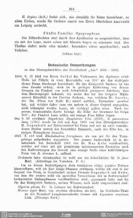 Botanische Bemerkungen zu den Sitzungsberichten der Gesellschaft "Isis" 1866-1869
