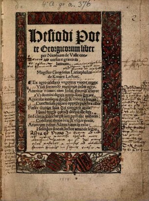 Georgicorum liber