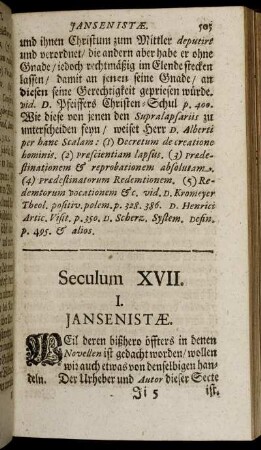 Seculum XVII.