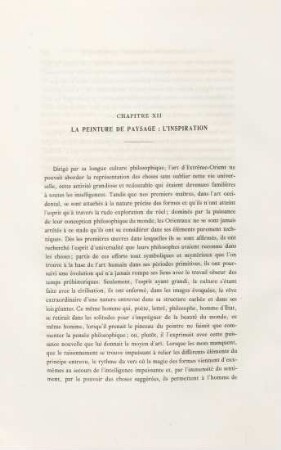 Chapitre XII. La peinture de paysage : l'inspiration