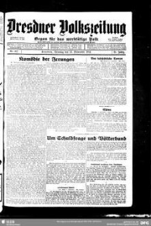 Dresdner Volks-Zeitung : Organ für die Interessen des gesamten werktätigen Volkes