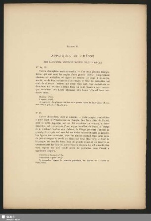 Planche XL Appliques De Châsse Art Limousin, Seconde Moitié Du XIIIe Siècle
