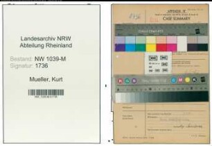 Entnazifizierung Kurt Mueller , geb. 00.00.0000 (Kaufmann)
