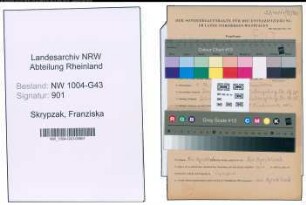 Entnazifizierung Franziska Skrypzak , geb. 01.12.1906 ()