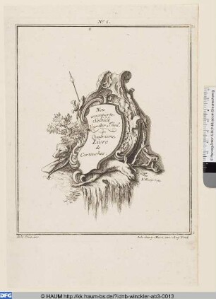Neu inventirte Schilde Vierdter Theil. Quatrieme Livre de Cartouches, Titelblatt