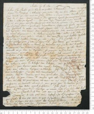 Brief von Victorine de Chamisso an Charles de Chamisso