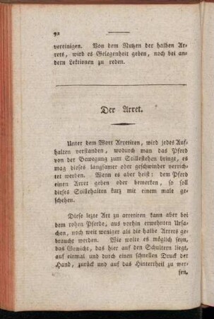Der Arret.