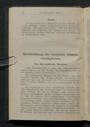 Beschreibung der einzelnen Sehenswürdigkeiten.