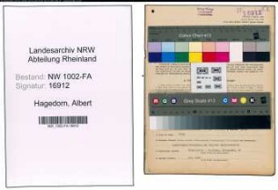 Entnazifizierung Albert Hagedorn, geb. 25.08.1899 (Schlosser)