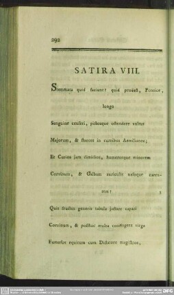 Satira VIII.