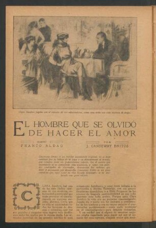 El hombre que se olvidó de hacer el amor : Ilustró Franco Aldao