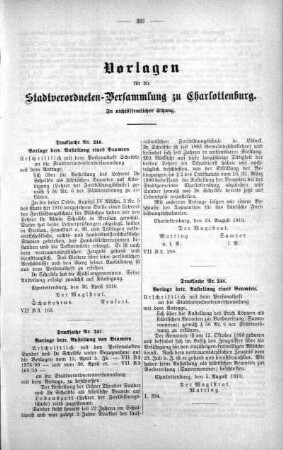 Vorlage, welche nicht für die Öffentlichkeit bestimmt sind (246,247,248), 14. September 1910