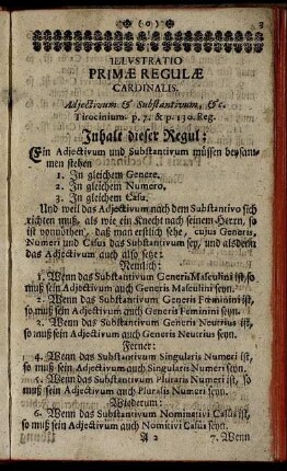 Illustratio Primæ Regulæ Cardinalis. - Illustratio Sextæ Regulæ Cardinalis.