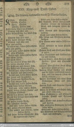 XXX. Klag-und Tost-Lieder