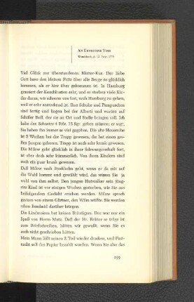 An Ernestine Voss Wandsbeck, den 12. Februar 1779