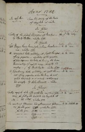 From the society of the Board of Longitude at London.