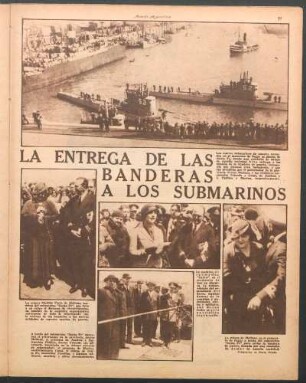 La entrega de las banderas a los submarinos [Fotografías]