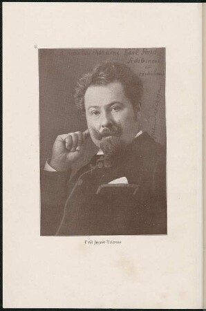 Jaques-Dalcroze, Émile : Porträt des Komponisten und Musikpädagogen Émile Jaques-Dalcroze (1865 - 1950). Fotografie. Frontispiz aus: Storck, Karl: E. Jaques-Dalcroze : seine Stellung und Aufgabe in unserer Zeit. Stuttgart: Greiner & Pfeiffer, 1912. Dresden: SLUB MB.8.6953
